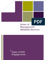 Areas of Management Advisory Services: Cajes, Durante, Ituriaga, Jao, Larano, Royo, Solijon, Tiu