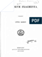 Orphicorum Fragmenta 1922 Otto Kern