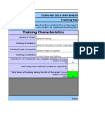 Training Characteristics: Earn MD 2014 Implementation Grant Solicitation Training Module Template