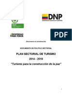 Plan Sectorial de Turismo 2014-2018 16 de Septiembre de 2014