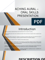 Teaching Aural-Oral Skills Presentation