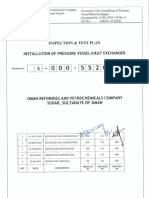 ITP For Installation of Pressure Vessel, Heat Exchanger - Rev. 3