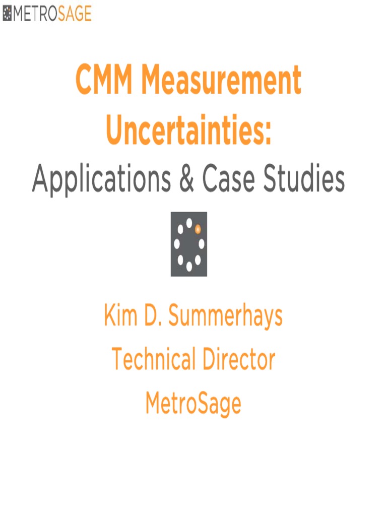 CMM Measurement Uncertainties Applications Case Studies PDF Uncertainty Engineering Tolerance