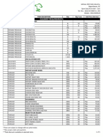 BV Pricelist (As of Sept 1, 2016)