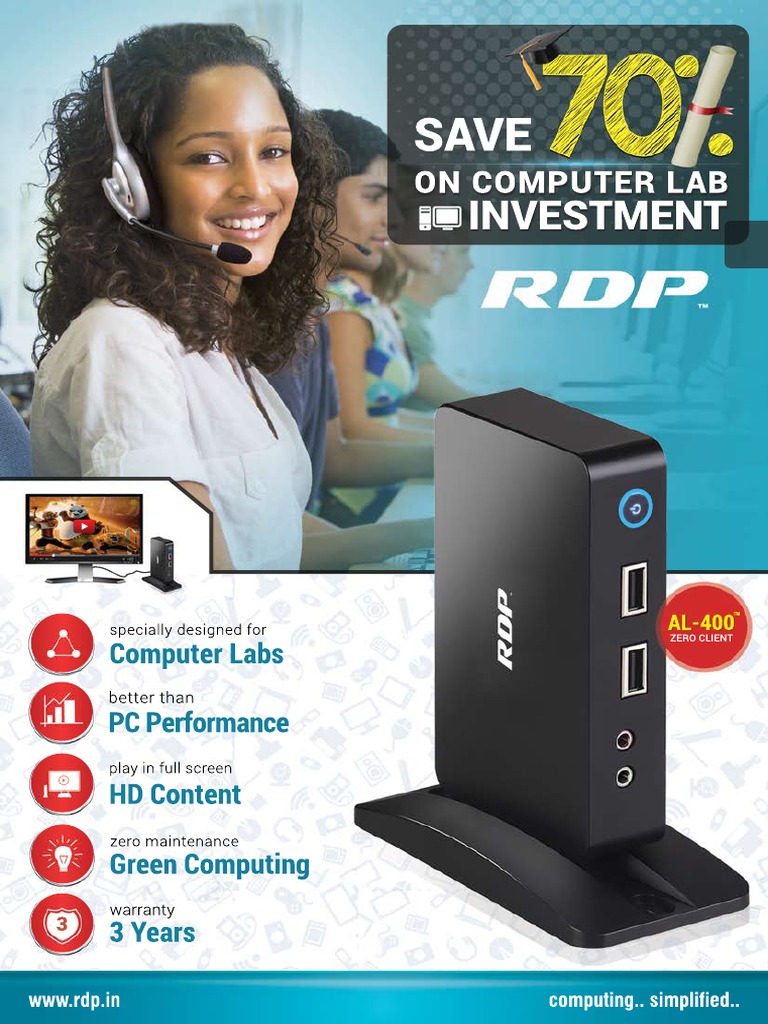 RDP Zero Client - AL-400 For Education | PDF | Electronics | Computing