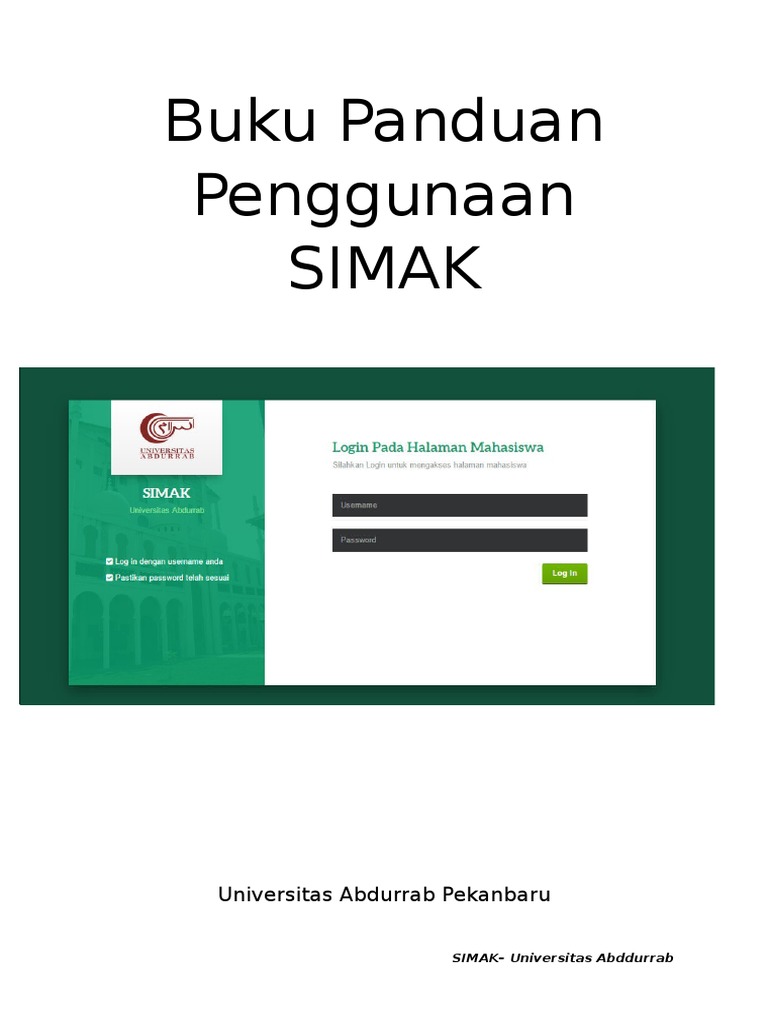 Panduan Penggunaan SIMAK UAD | PDF