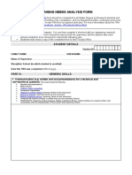 Training Needs Analysis Form: Student Details