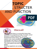 Cell Structer and Function: Topic