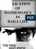 Application OF Mathematics IN Daily Life