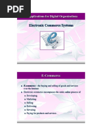 Electronic Commerce Systems: IT Applications For Digital Organizations