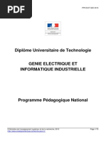 Programme Pédagogique National pour le DUT GEII