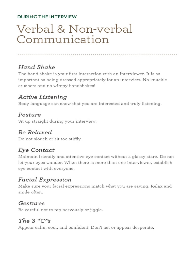 Verbal and Non Verbal Communication | PDF
