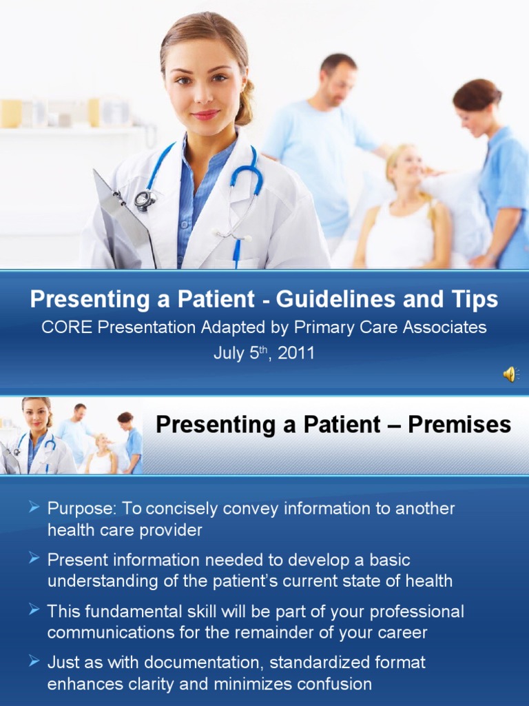 2011 - Patient Presentation | PDF | Family Medicine | Patient