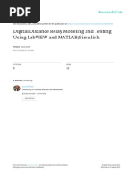 Digital Distance Relay Modeling and Testing Using LabVIEW and MATLAB Simulink