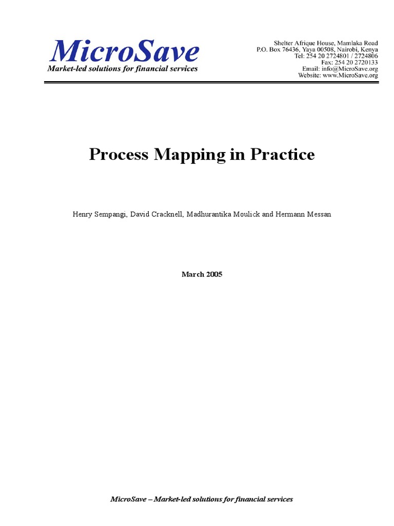 Process Mapping for Financial Services | PDF | Risk Management | Risk