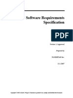 Software Requirements Specification: Version 1.1 Approved