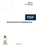 Waste Weight Determination: ISSN 1840-488X