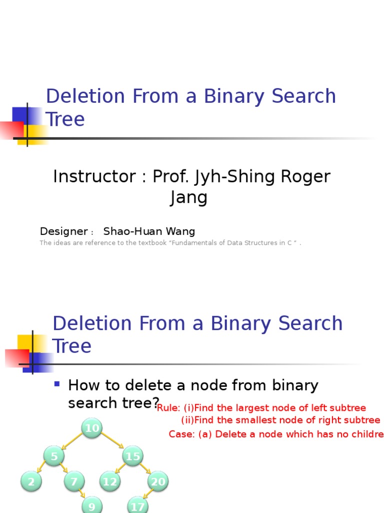 Deleting Nodes in Binary Search Trees | PDF | Areas Of Computer Science ...
