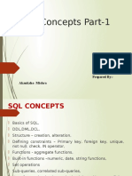 SQL Concepts Part-1: Prepared By:-Akanksha Mishra