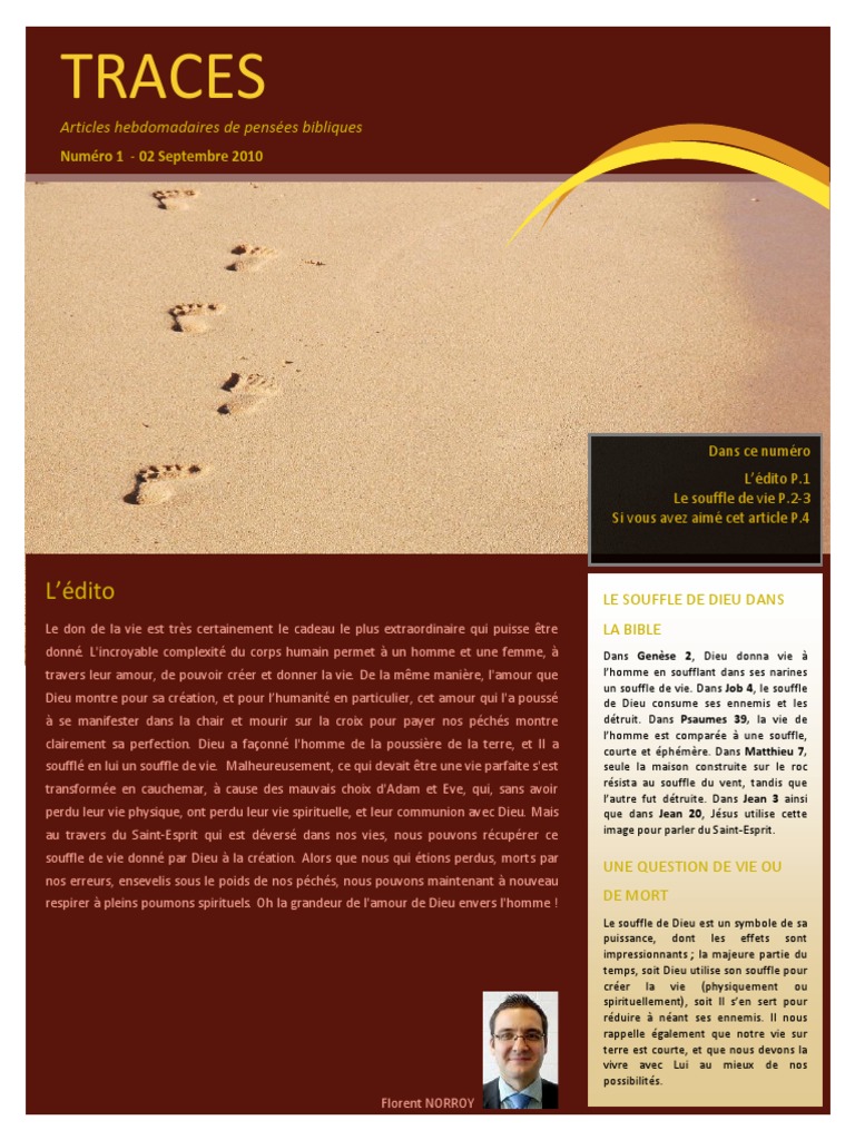 Le Souffle de Vie selon la Bible | PDF | Dieu | Saint-Esprit