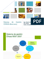 Sistema de Gestion de Seguridad y Salud Ocupacional Ohsas 18001.