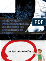 Intervención Psicopedagógica en Los Procesos de Aprendizaje en Adultos