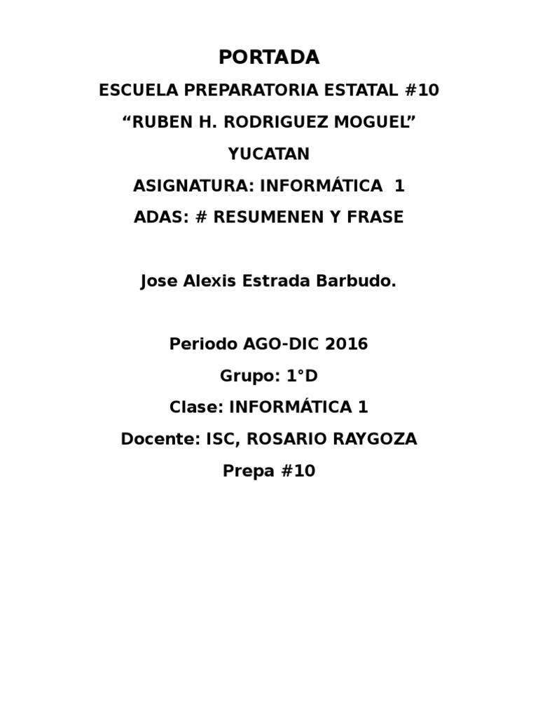 Portada - Tareas | PDF