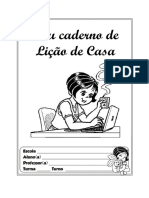 Capa Caderno de Lição de Casa