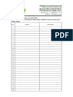 Daftar Hadir Acara Pelantikan