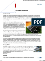 Solar Photovoltaic (PV) Product Showcase