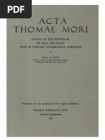 Humanistica Lovaniensia Vol. 7, 1947 - ACTA THOMAE MORI - HISTORY OF THE REPORTS OF HIS TRIAL AND DEATH WITH AN UNEDITED CONTEMPORARY NARRATIVE PDF