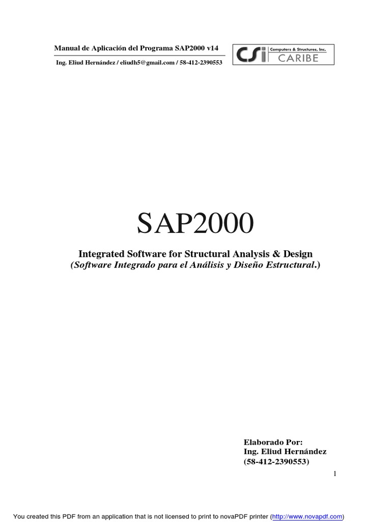 Manual SAP2000 v14: Análisis Estructural | PDF | Informática ...