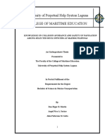 Knowlege On Collision Avoidance and Safety of Navigation Among Selected Deck Officers at Maersk Filipinas