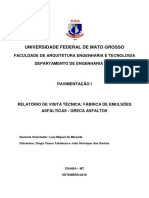 Relatório de Visita Técnica - Greca Asfaltos