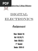 Combinational Logic Circuit Assignment