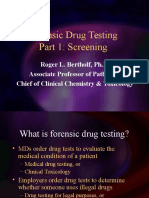 Forensic Drug Testing Part 1: Screening