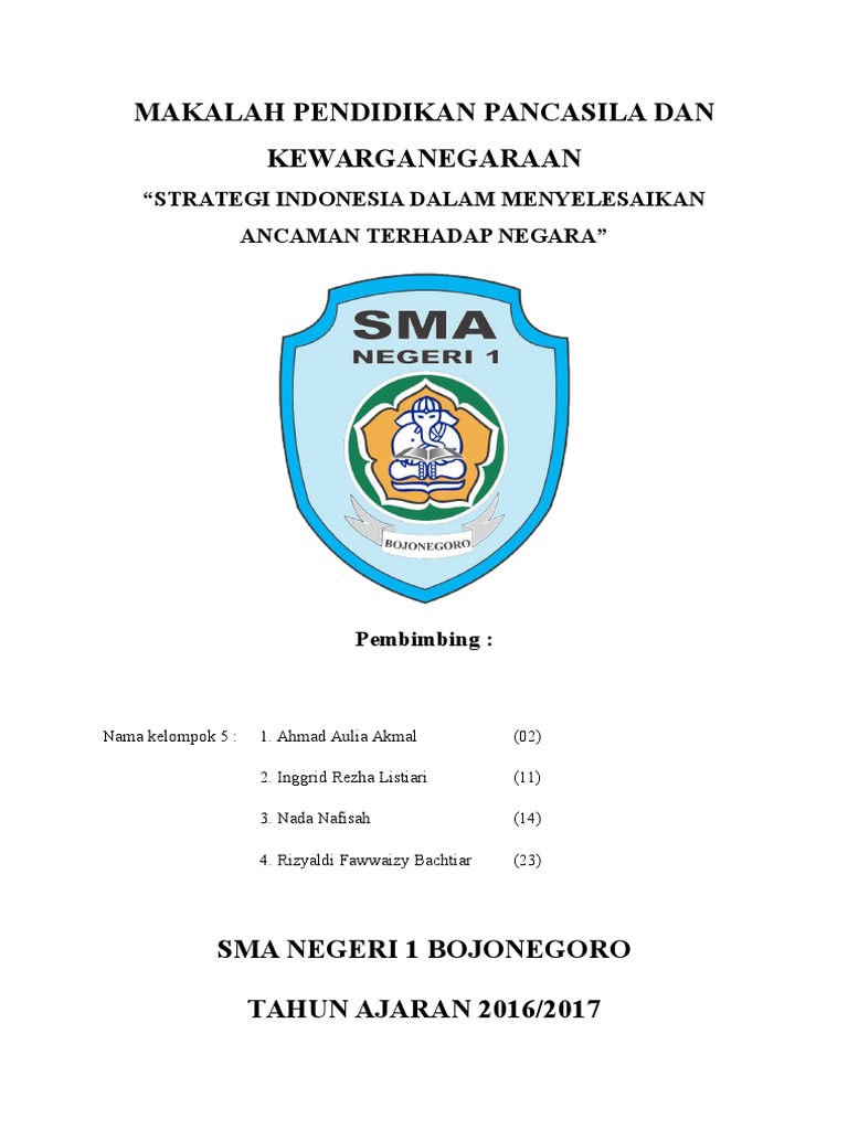 Makalah Tentang Pendidikan Pancasila Dan Kewarganegaraan
