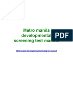 Metro Manila Developmental Screening Test Manual PDF
