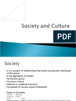 Society and Culture Lecture
