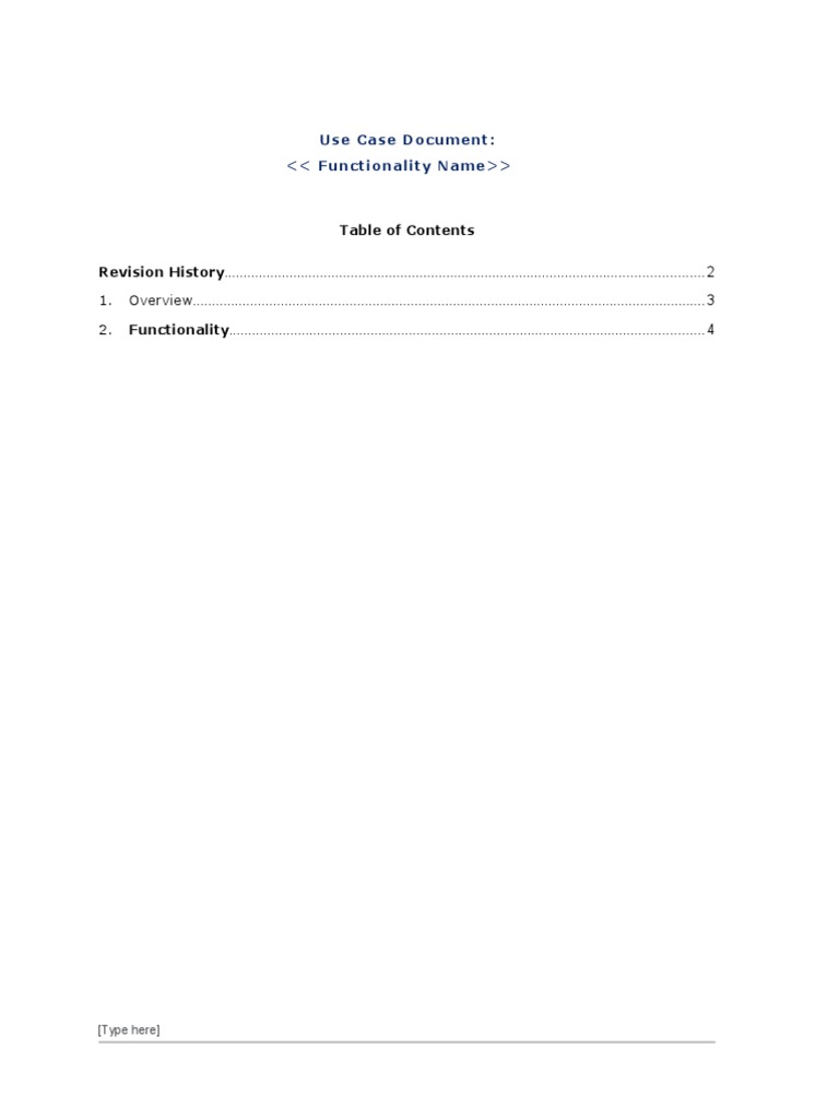 Use Case Document Template Guide | PDF