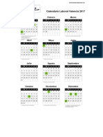 Calendario Laboral Valencia 2017 PDF