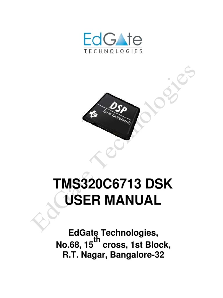 Tms320c6713 User Manual PDF Digital Signal Processor Signal