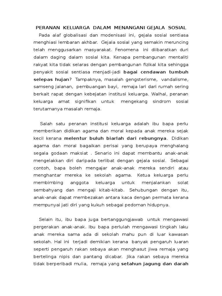 Peranan Keluarga Pdf