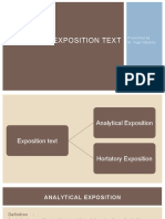 Analytical vs Hortatory Exposition Text