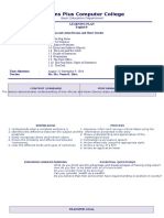 Systems Plus Computer College: Learning Plan English 8 Unit II African and Asian Drama and Short Stories Topic