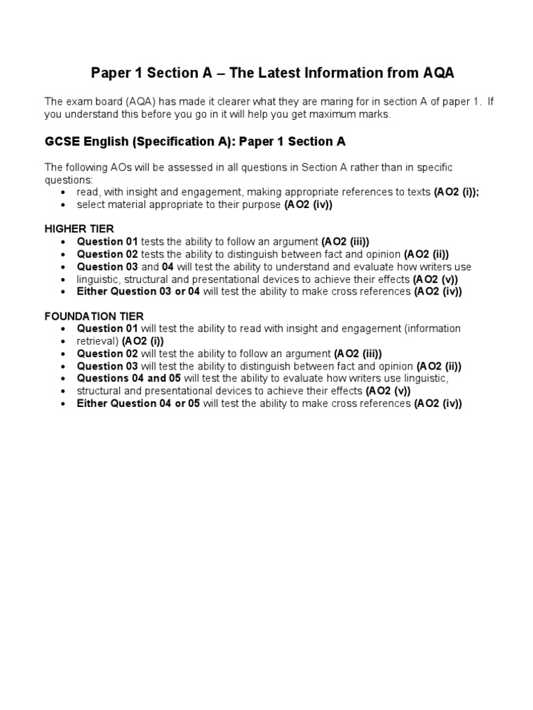 Paper 1 Section A AQA Advice | PDF | Art | Computers
