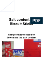 Salt Content of Biscuit Sticks