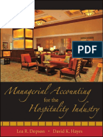 Managerial Accounting For The Hospitality Industry