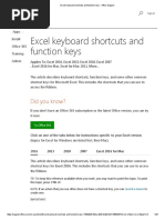 Excel Keyboard Shortcuts and Function Keys - Office Support PDF