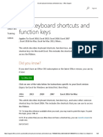 Excel Keyboard Shortcuts and Function Keys - Office Support PDF